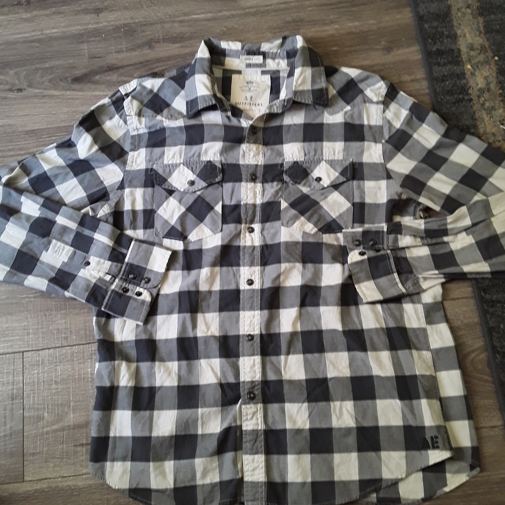 A E , button down mens shirt